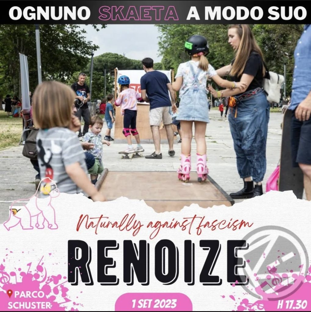 locandina Renoize 2023 con il pattinaggio inclusivo